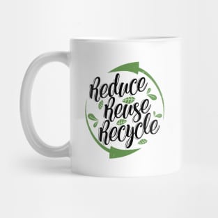 'Reduce Reuse Recycle' Environment Awareness Shirt Mug